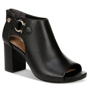 Giani Bernini Ariianna Peep Toe Leather Block Heel shooties black - 6
